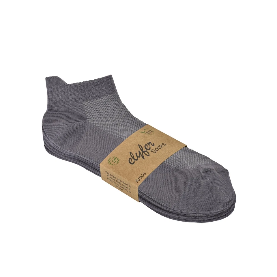 4 Pairs Unisex Bamboo Ankle Socks - Image 3 of 4