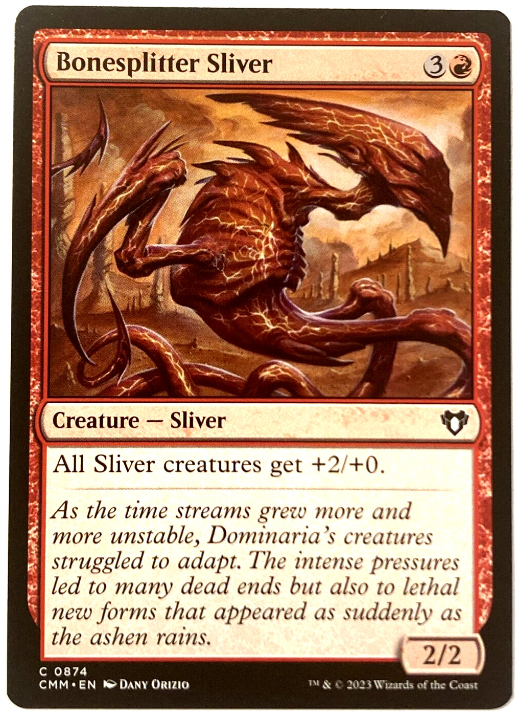 MTG Bonesplitter Sliver Commander Masters 0874 NM