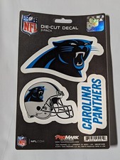 Carolina Panthers 3-Pack Die-cut Decals Stickers Sheet Measures 5" x 7" New 