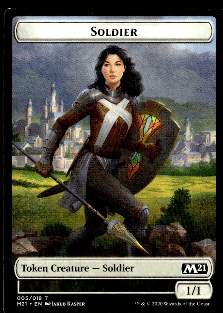 2020 Core Set 2021 Common Soldier Token #5 MTG
