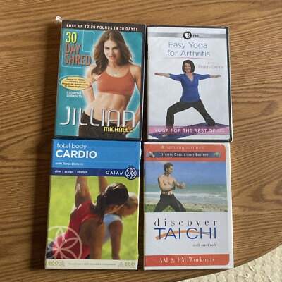 4 Different Health And Fitness DVDs Factory Sealed