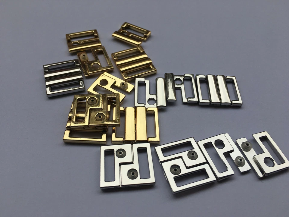 Bikini Swimwear clip Snap Metal Tie Hook Bra Strap Clasp Lingerie Buckles 14mm - Image 4 of 4