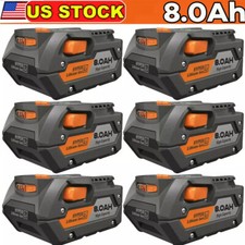 1/6PACK For Ridgid R840087 8.0Ah Lithium Battery 18V 18Volt R840085 Power Tools