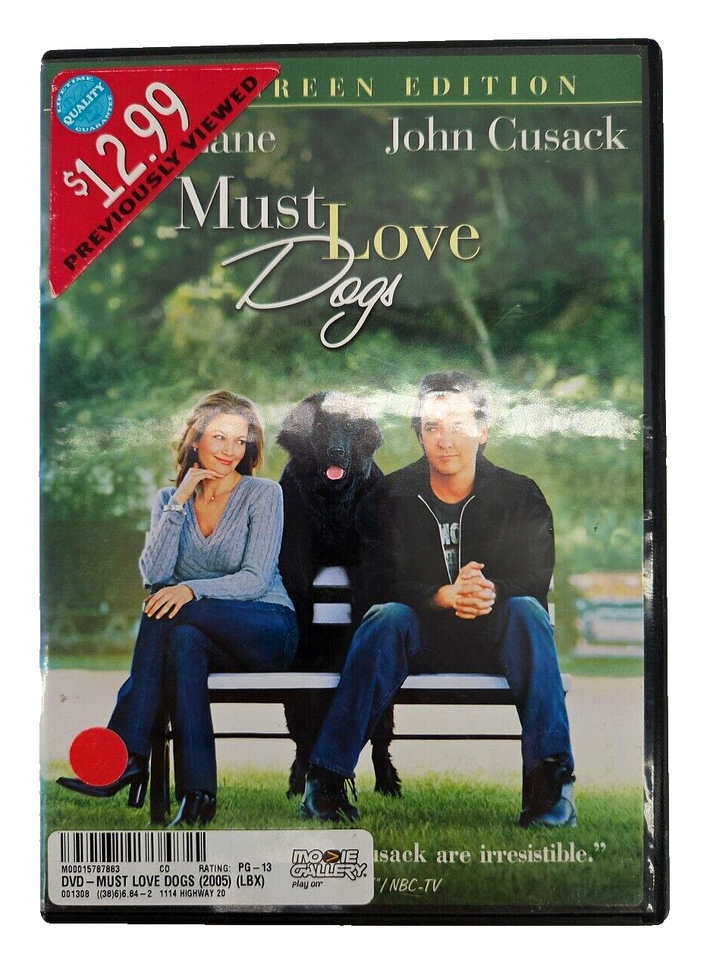 Must Love Dogs DVD Movie Video Diane Lane John Cusack PG13 Romance