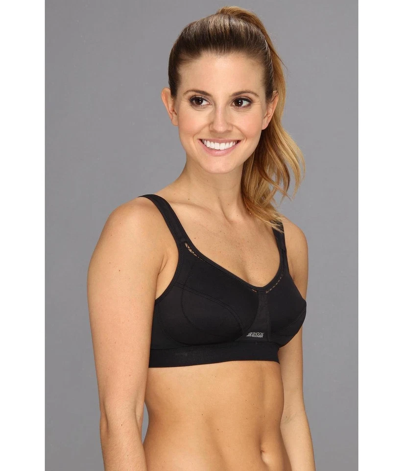 SUJETADOR DEPORTIVO CLÁSICO AMORTIGUADOR SIN CABLES NEGRO #SN102 TALLA 32 ¡NUEVO! $59 Foto 3 de 4