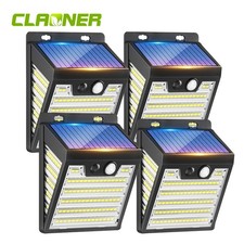 121LED Solarleuchte mit Bewegungsmelder Außen Fluter Sensor Strahler Lampe Licht