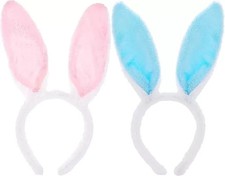 Easter Bunny Ears Headband Blue Pink  Kids & Adults Fancy Dress Costume