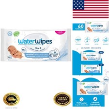 Sensitive Newborn  Baby Wipes, 3-In-1 Cleans, Cares, Protects, 99.9 Water,...