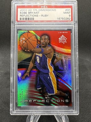 2003 Upper Deck Triple Dimensions Kobe Bryant Reflections-Ruby #31 PSA MINT 9