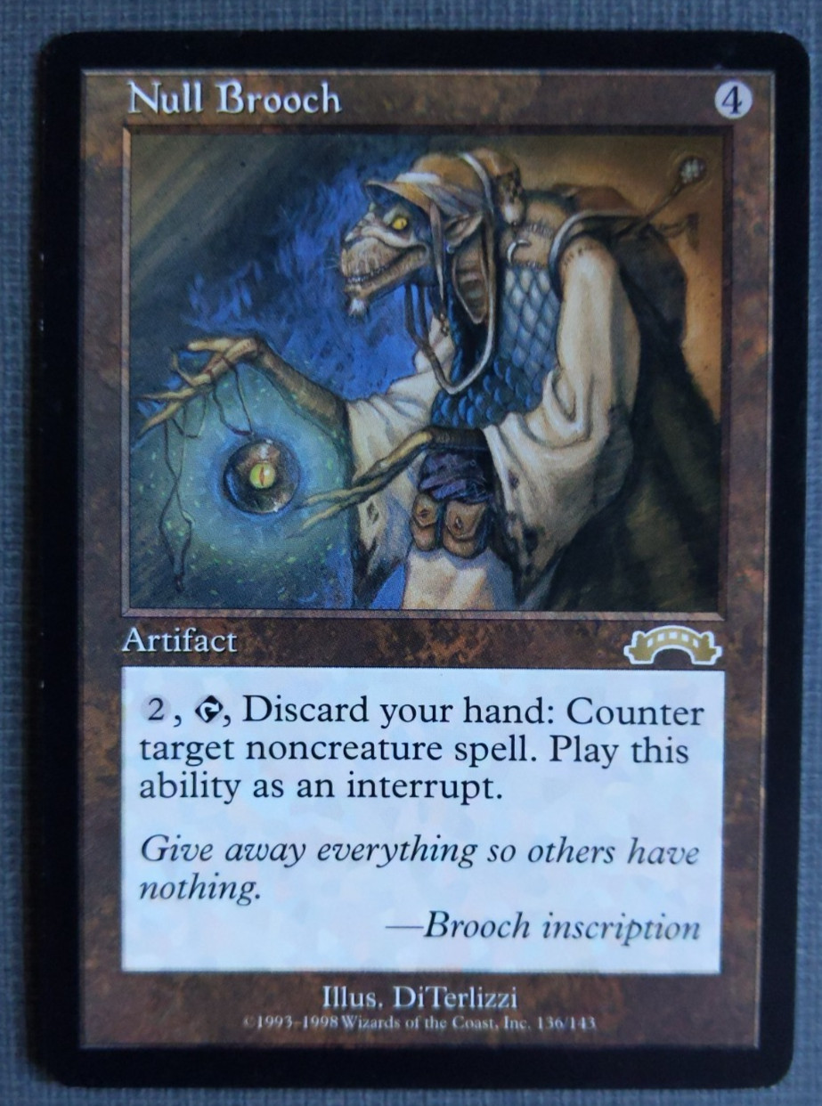 MTG Null Brooch | NM | Exodus | Rare Artifact Old Border