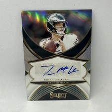Tanner McKee 2024 Panini Prizm Select Signature Auto Sliver SP Eagles X