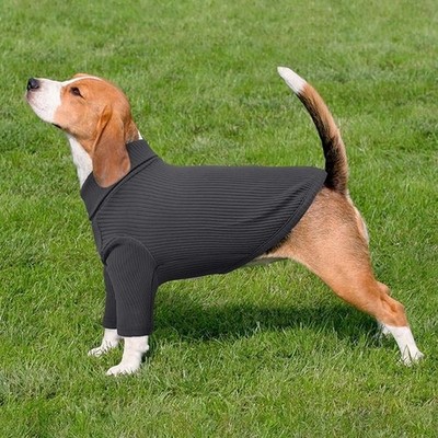 Kuoser Hundepullover, Strick-Hundepyjama mit langen Ärmeln, Kuscheln Gr. L