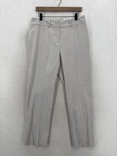 Ann Taylor Factory The Straight Dress Pants Womens 10 Gray Herringbone Twill NWT