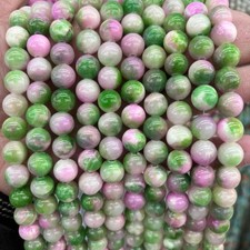 Natural Jade Multicolor DIYJewelry Making Round Loose Bead for Bracelet Necklace
