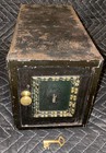 1850s-60s Herring Safe subtreasury lock box orig  key 2 position bolt WALL Safe — photo 1