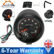 Universal Car Vehicle Pointer Tacho Tachometer Gauge Meter Kit 0-8000RPM 12V UK