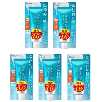 Biore UV Aqua Rich Sunscreen Water Essence SPF50+ PA++++ 3.55floz(105g) Set of 5