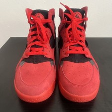Nike Air Flight Huarache University Rojo Negro, Talla 12 705005-600, Limpio, Sin caja