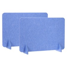 2 Set 24" x 16" Desk Divider Privacy Panel with 4Pcs Support Feet,Blue