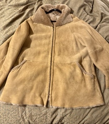Vintage Marina Rinaldi Max Mara Shearling Sheepskin Jacket US Size 14W