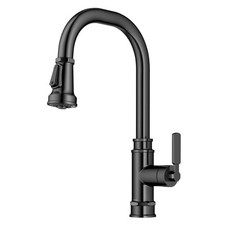 Kraus KPF-4101 Allyn 1.8 GPM 1 Hole Pull Down Kitchen Faucet - Spot Free Black