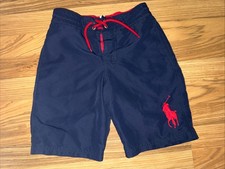Polo Ralph Lauren Big Pony Boys Small 8 Polyester Swim Trunks Board Shorts