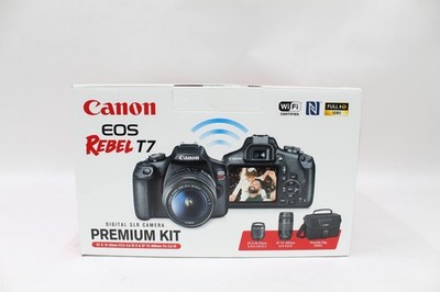 Canon EOS Rebel T7 21.4 MP DSLR Camera Kit w/ EF-S 18-55mm & EF 75-300mm Lenses
