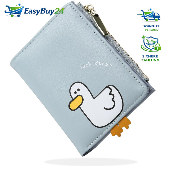 Portemonnaie Damen Bifold Leder Klein Mit Rfid Schutz ReißVerschluss MüNzbeutel-image