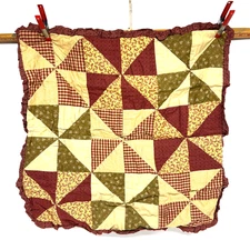 NEW Pillow Sham Patchwork Quilted Euro Mill Village Pattern by Park Designs NEW