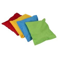 Cornhole Bean Bags Set, 4pcs Canvas Sandbag Blue,Green,Red,Yellow