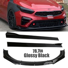 Front Bumper Lip Splitter Spoiler Gloss Black For Kia Forte Gt Side Skirt