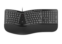Mediarange Ergonomische Tastatur, Kabelgebundene Multimedia-Tastatur Mit 124 Tas