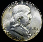 1948 50C  Franklin Half Dollar UNCIRCULATED #H34