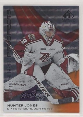 2019-20 Upper Deck SP Game Used CHL Edition Orange 4/199 Hunter Jones #11 03pw