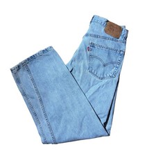 Vintage Levis 550 Relaxed Fit Jeans Made in USA Light Wash 33x32 Y2K 2000s Mens