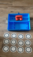 VINTAGE View Master Collector Case Viewer 12 REEL Micky mouse reel LOT