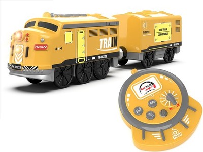 Motorized Train for Kids, Remote Control Locomotive Train Toy for Wooden Trac...