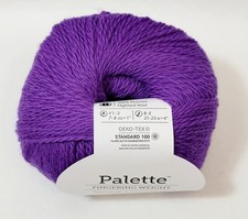 Knit Picks Palette Fingering Weight Yarn 100 Peruvian Wool 231 Yds Lavender