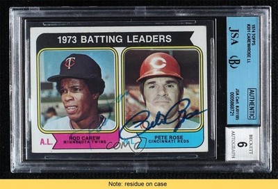 1974 Topps League Leaders Pete Rose Rod Carew #201 HOF READ 0q3