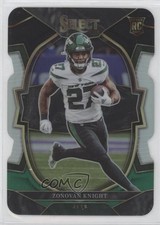 2022 Panini Select Concourse Black & Green Prizm Die-Cut Zonovan Knight #89 7iu