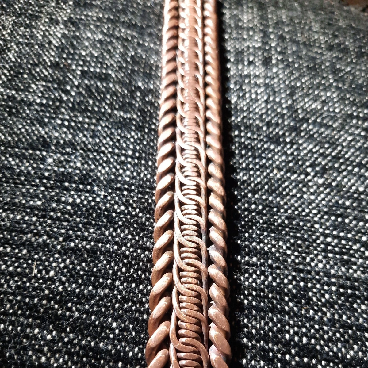 Hand Crafted Copper Cuff  Bracelet. Unisex Adults 18.5 Cm, 116 grams. 