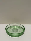 Vintage Federal Green Uranium Depression Vaseline Glass Coaster