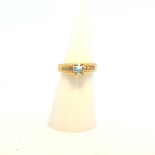 Vintage 14K Yellow Gold Diamond Engagement Ring 0.78 cttw Sz 4.75