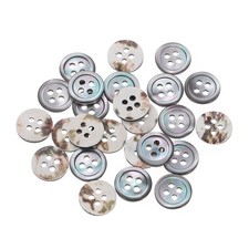 50Pcs Shell Buttons, Mother of Pearl Button 10mm Sewing Buttons,Grey