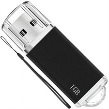 1GB USB Flash Drive 1 Pack Zip Drive USB 2.0 Thumb Drives, Black