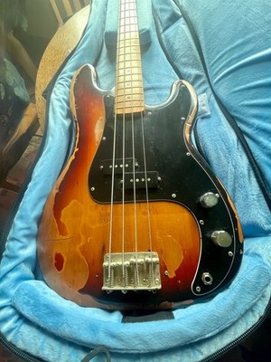 Gloriously Upgraded  1970's Guyatone Custom P-Bass.