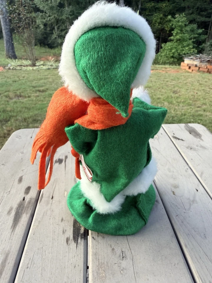 "Figura posable de 8"" Annalee Christmas Tree Topper Caroler Woman 1974 vintage" Foto 3 de 4