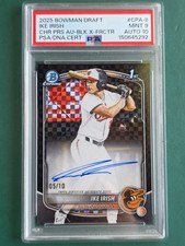 2025 Bowman Draft Chrome Ike Irish Black Xfractor Auto Autograph Psa 9 10 Auto