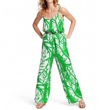 LILLY PULITZER Boom Boom Tropical Jumpsuit Sz M Green Cottagecor Resort Festival