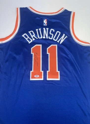 Jalen Brunson autographed New York Knicks signed NBA Basketball Jersey - PSA COA